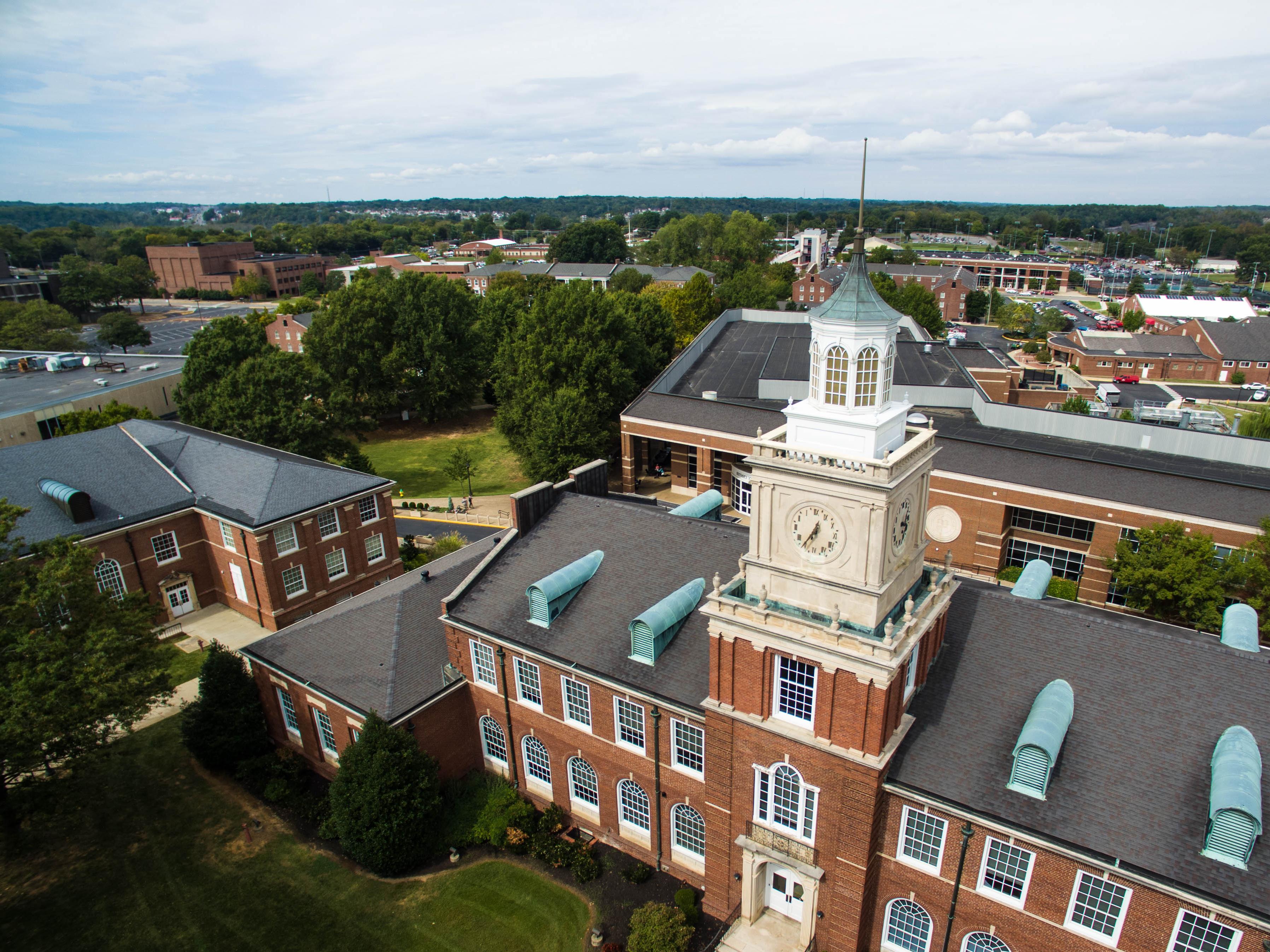 aerial of Browning building